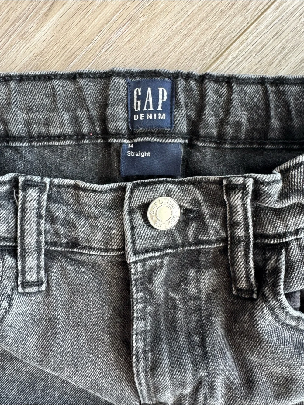 GAP Washed Black Straight-Leg Kids Jeans